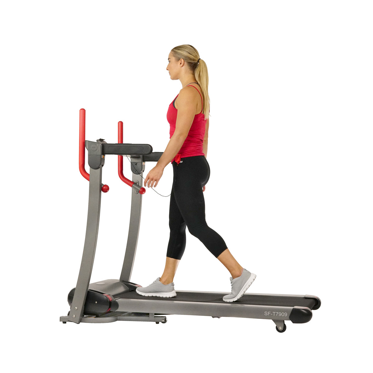 Folding Electric Treadmill with 12-Level Auto Incline, LCD Display & Heart Rate Monitor - SF T7909 | Perfect for Home Gym, Cardio Workout & Small Spaces