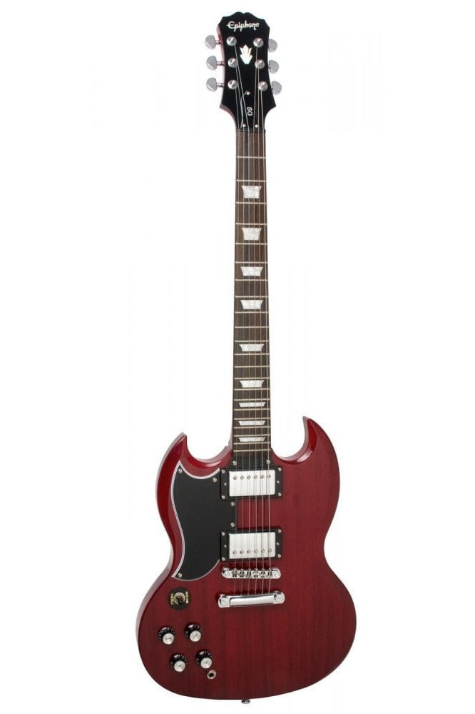 Epiphone G400 Pro Left-Handed Cherry Electric Guitar for Rock & Blues – Perfect for Live Performances & Studio Recording
