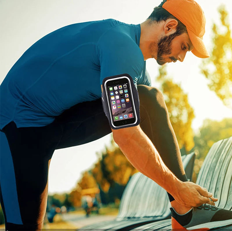 iPhone 15 Armband for Running & Outdoor Sports - Waterproof Phone Holder for Gym, Hiking, Cycling & Fitness Activities