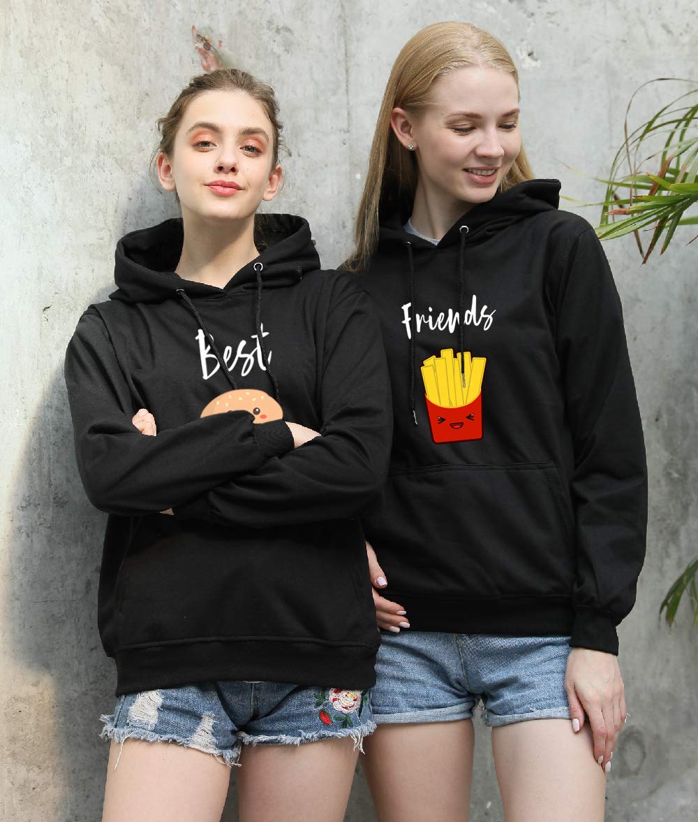 Best Friend Hoodies for 2 - Matching BFF Sister Pullover Sweatshirts for Teen Girls - Perfect for Sleepovers, School, and Weekend Adventures