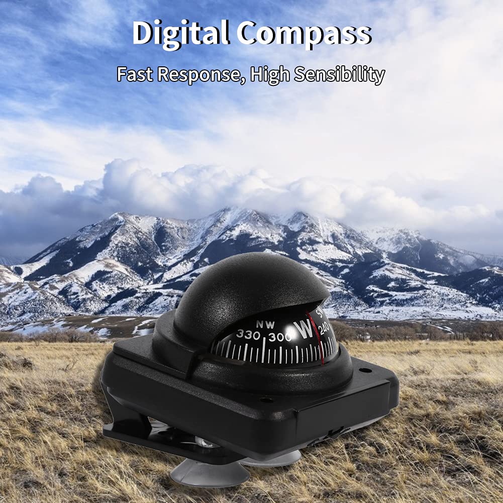 Universal Black Digital Car Mount for Windshield - Compatible with Cars, Trucks, Boats & Watercraft | Hands-Free Phone Holder for Safe Driving & Navigation