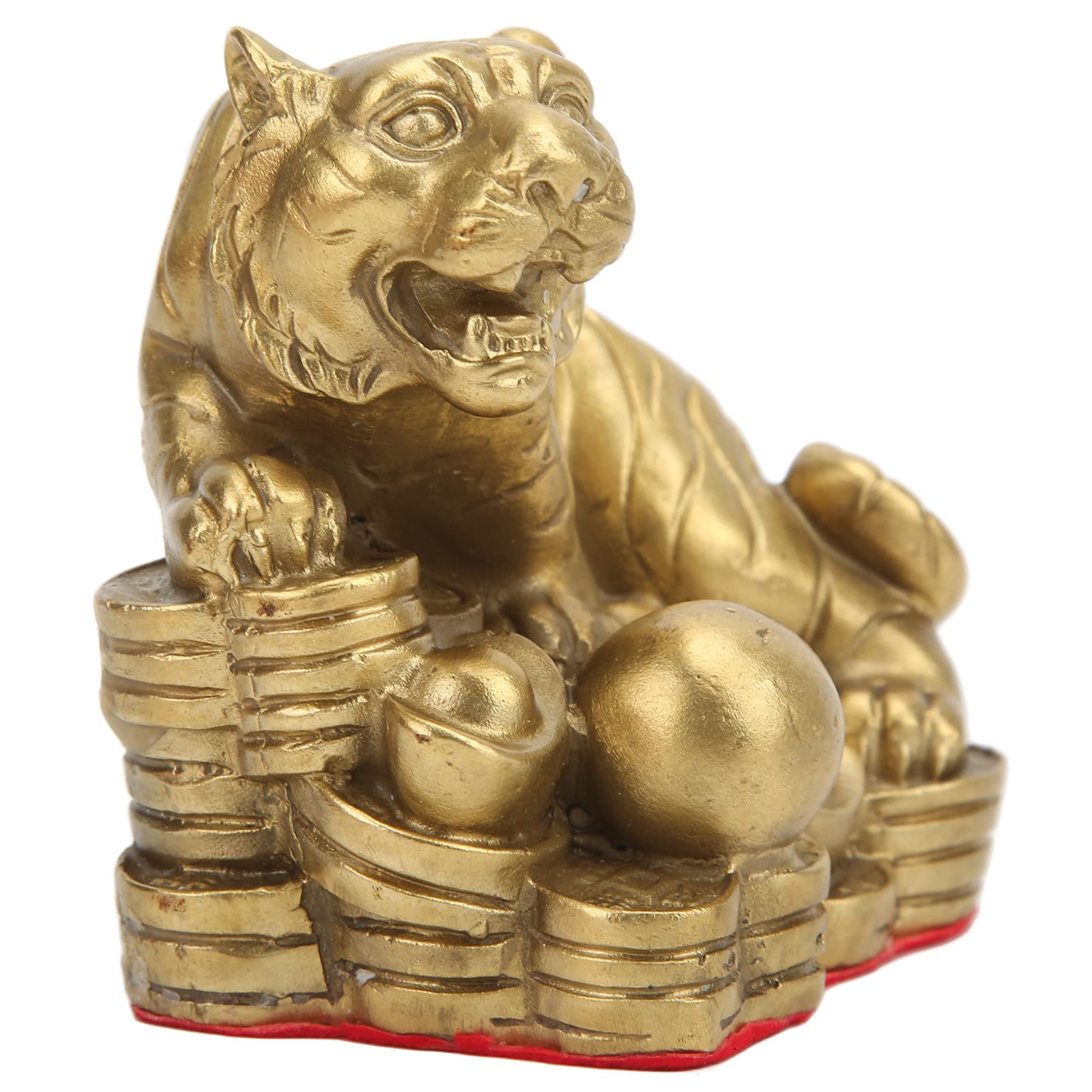 Handcrafted Brass Tiger Statue - Feng Shui Fortune Tiger Decor for Home & Office - Durable Chinese New Year Gift for Bedroom, Living Room & Workspace - Perfect for Home Decor, Office Feng Shui & New Year Celebrations