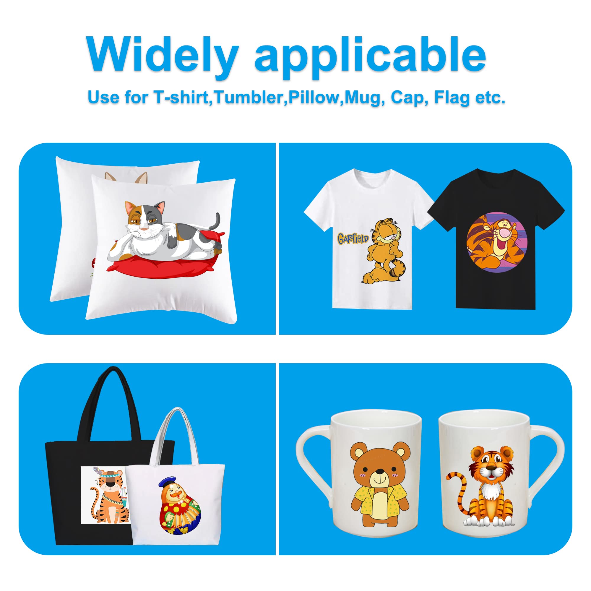 5x100ML Sublimation Ink Refill for Epson Printers - Heat Transfer for Mugs & T-Shirts