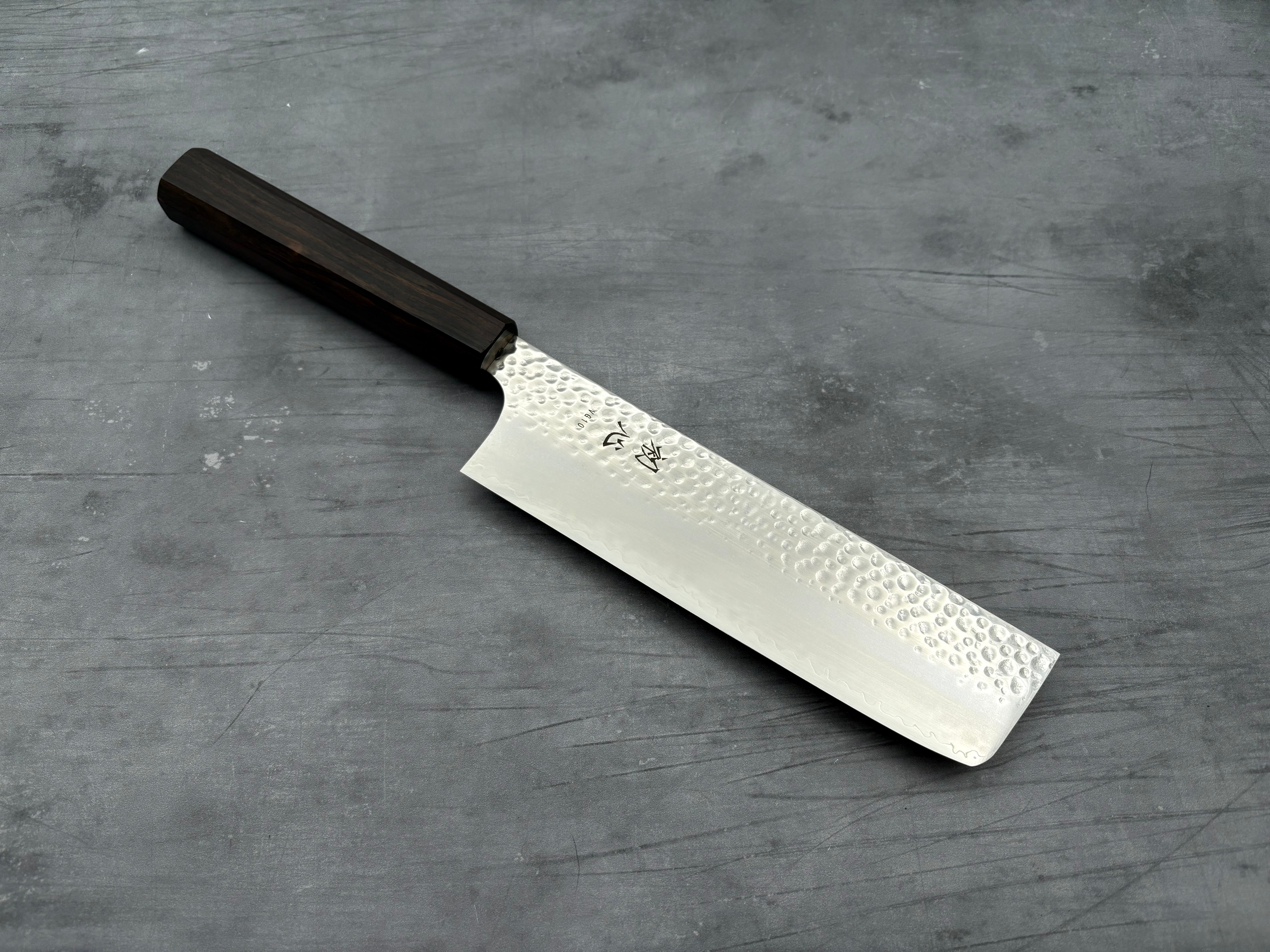 Hatsukokoro Hayabusa VG10 Tsuchime Nakiri Knife - Japanese Damascus Steel Kitchen Knife for Slicing Vegetables, Herbs & Sushi - Perfect for Home Chefs & Professional Kitchens