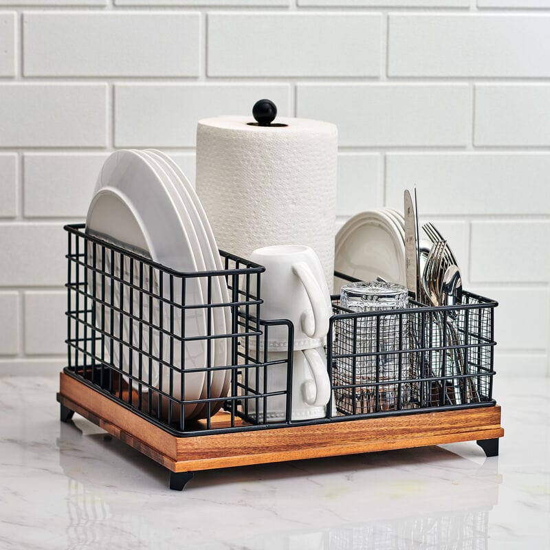 Portable Grid Hostess Picnic Storage Caddy Organizer - Foldable Outdoor Picnic Basket for Camping, Beach, and Party Supplies - Perfect for Picnics, BBQs, and Tailgating