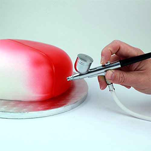 PME Airbrush Compressor Kit - Professional Cake Decorating Tool for Baking, Fondant, Cookies & Cupcakes | Perfect for Home Bakers & Professional Chefs (White)