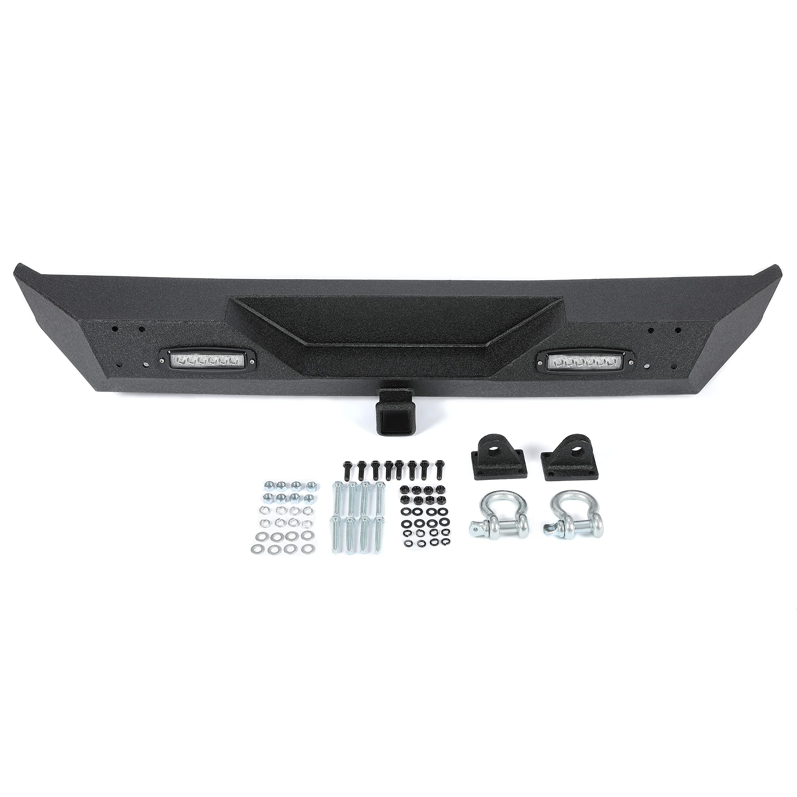 KUAFU Rear Bumper with LED Lights & 2