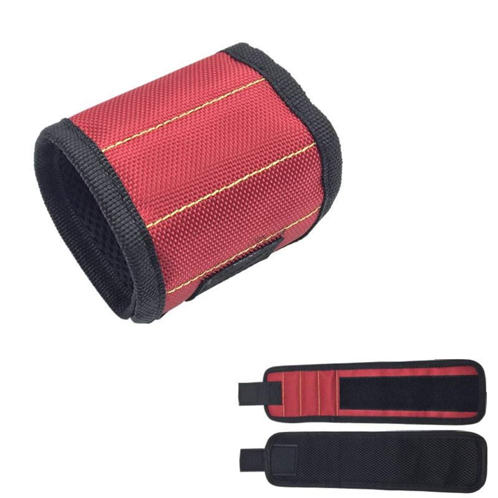 **Magnetic Wristband Tool Holder for Electricians - Portable Wrist Tool Belt with Strong Grip for Screws, Nails & Drill Bits - Ideal for DIY Repairs, Construction & Home Improvement Projects**