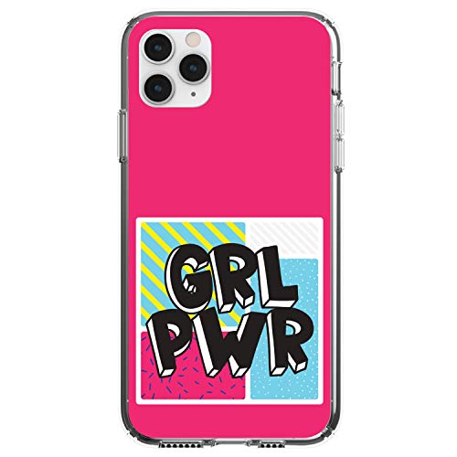 Girl Power - GRL PWR - Pink Background On Clear Case