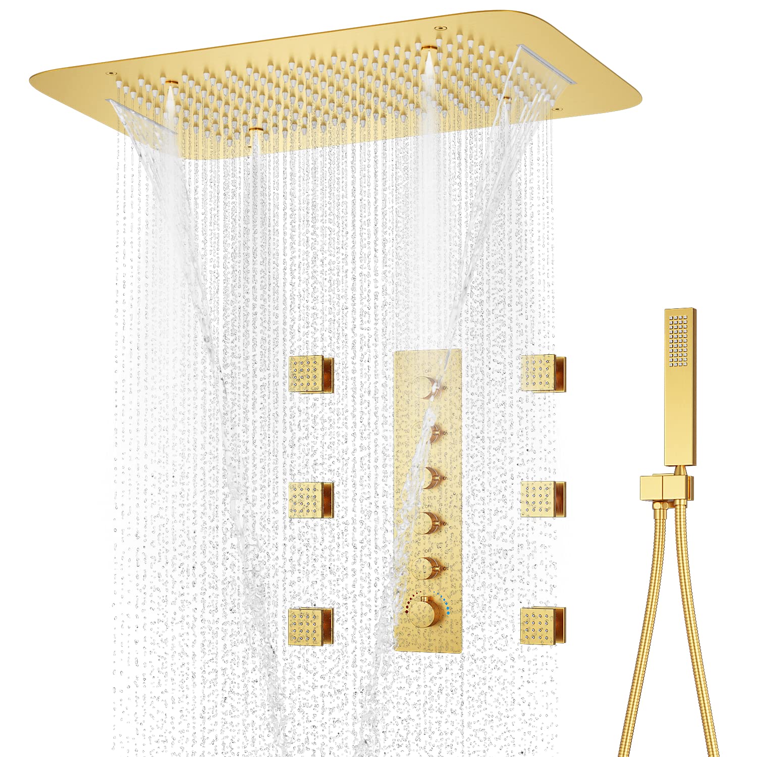 Premium Brushed Gold Shower System - 16