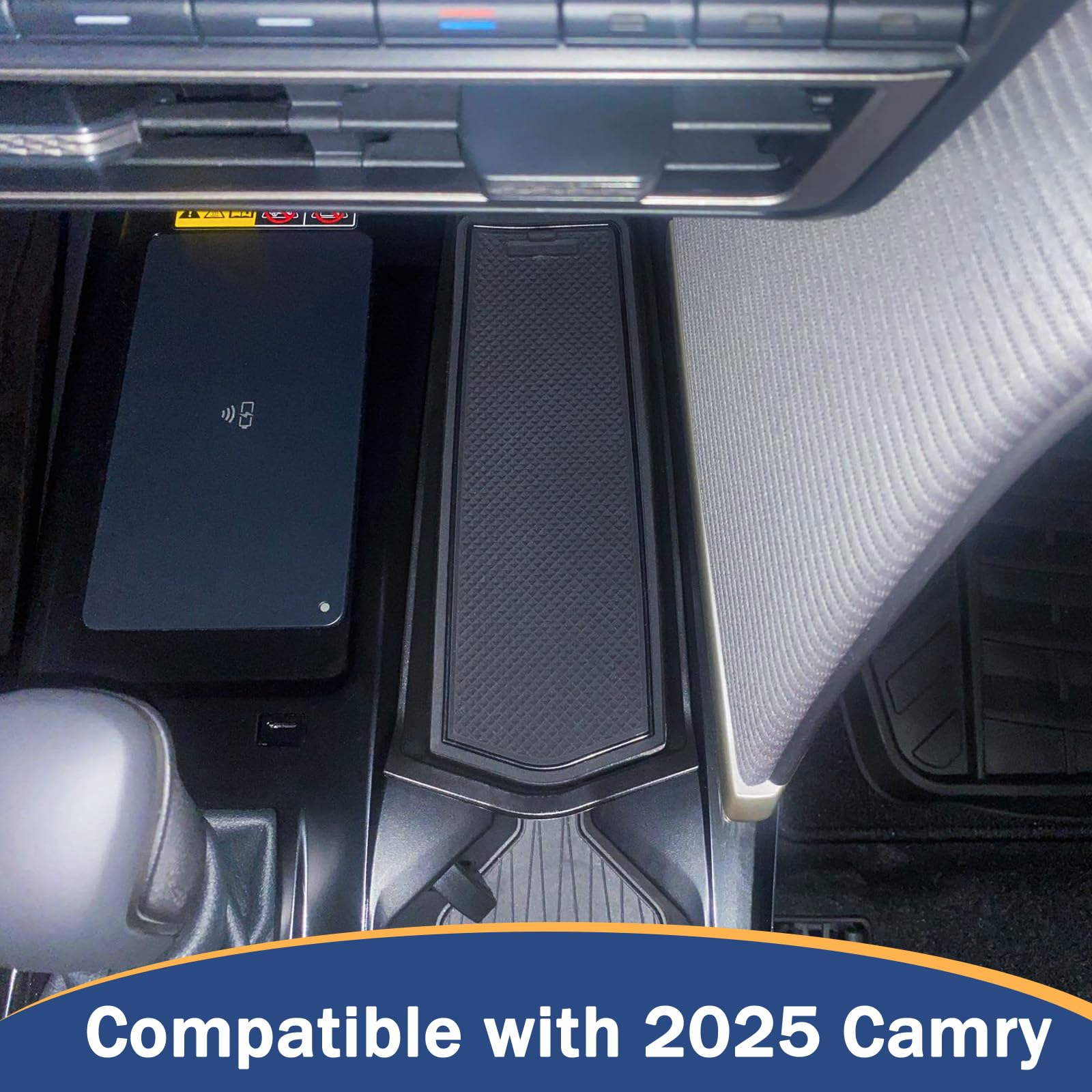 Premium Front Center Console Tray Organizer for 2025 Toyota Camry - Right Side Gear Shifter Storage Insert | Interior Car Accessories | Perfect for Phone, Keys & Small Items Storage While Driving