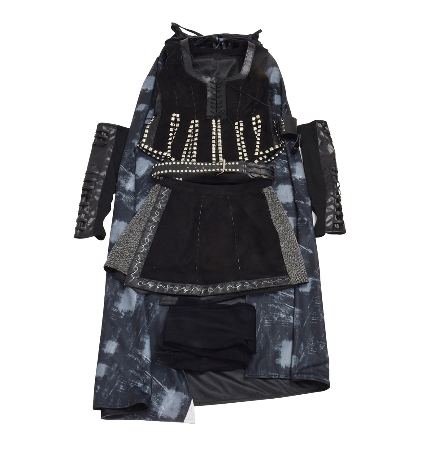 Fairy Tale Queen Costume for Women - Black Vest, Skirt & Cape Set (US Size XXXL) | Halloween, Cosplay, Themed Parties & TV Show Reenactments
