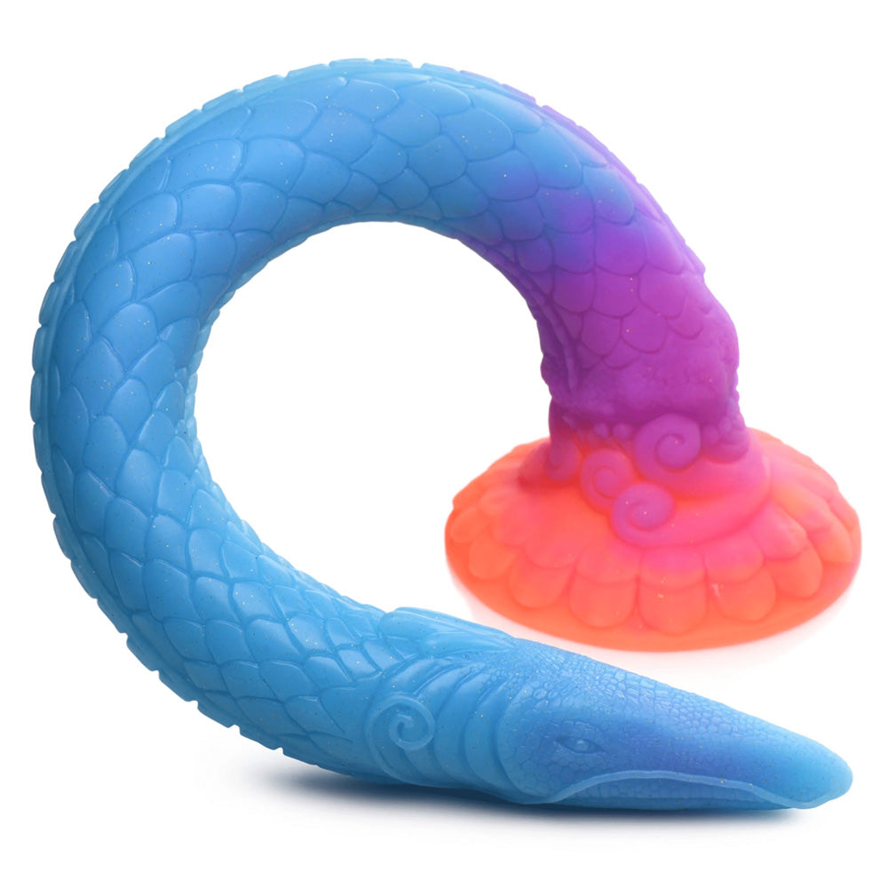 Glow in the Dark Makara Snake Dildo - Realistic Silicone Creature Cock for Adults | Perfect for Fantasy Play, BDSM, and Sensual Exploration