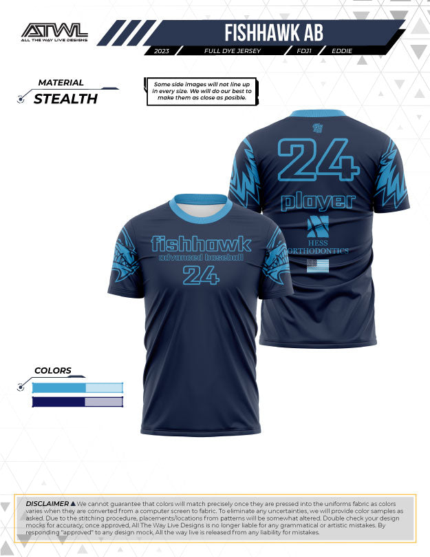 Fishhawk Advanced Baseball Jersey for Men - High-Performance Breathable Fabric - Perfect for Training, Games & Casual Wear