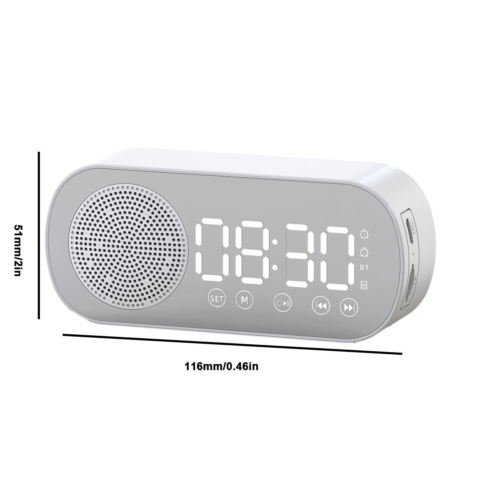 Wireless Digital Alarm Clock Radio with Speaker - FM Radio, USB Charging, Snooze Function - Perfect for Bedroom, Office, Kitchen, Teens & Adults