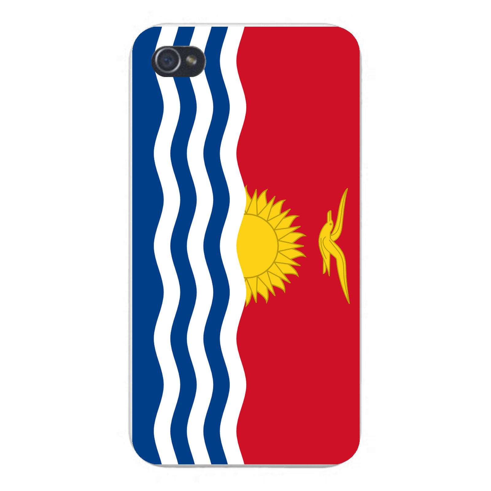 Custom Apple iPhone 5/5S Case - White Plastic Snap-On Cover with Kiribati National Flag Design - Perfect for Travel, Gifts & Patriotic Pride