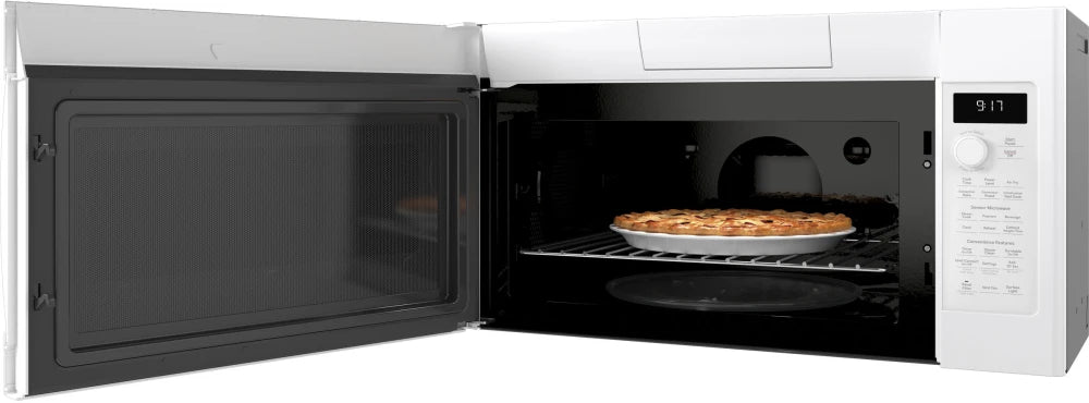 GE Profile PVM9179DRWW 30-Inch Over-the-Range Convection Microwave Oven in White - Perfect for Kitchen Remodeling & Space-Saving Cooking
