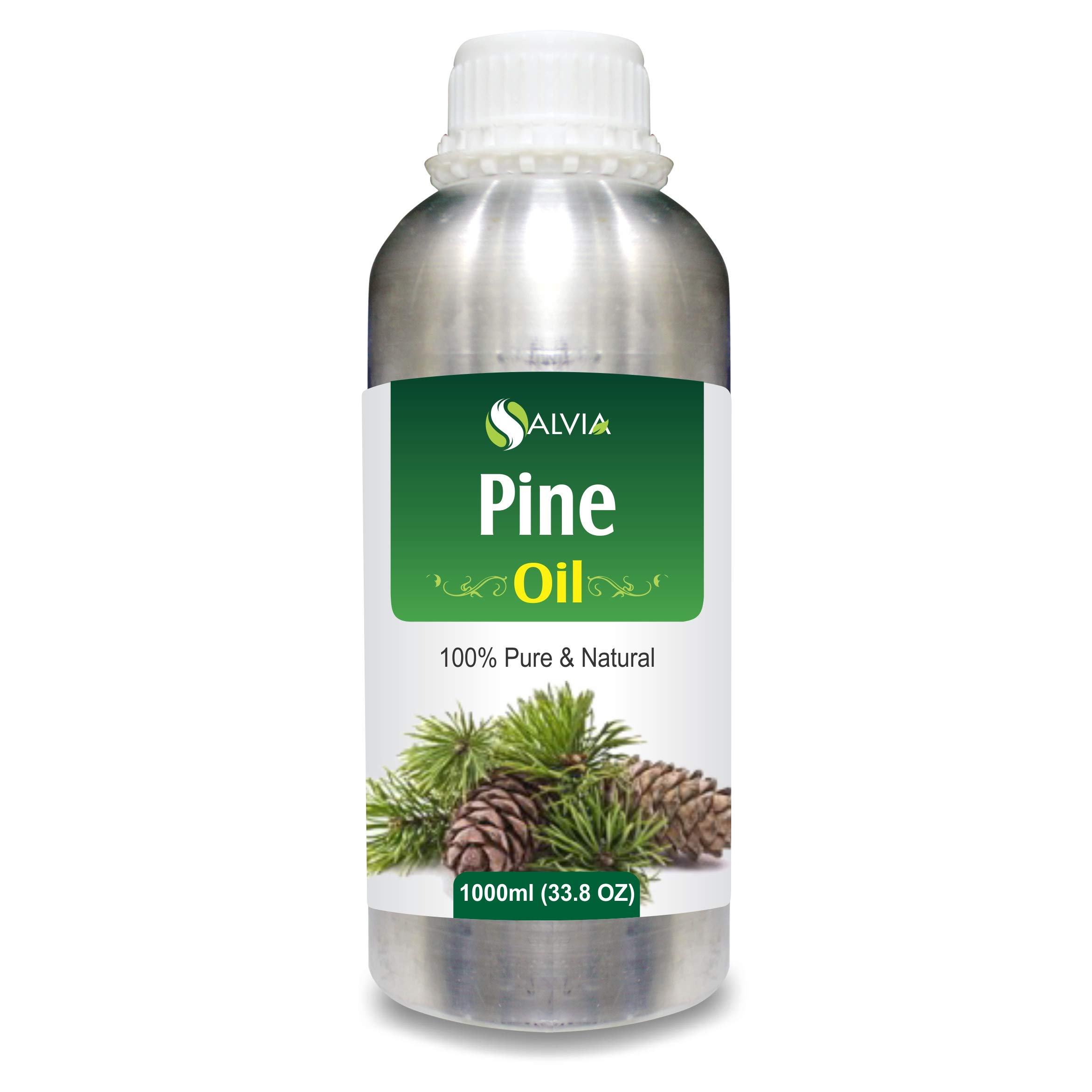 100% Pure & Natural Pine (Pinus Sylvestris) Essential Oil - Undiluted Therapeutic Grade Aromatherapy Oil - 1000ml for Diffusers, Massage & DIY Skincare