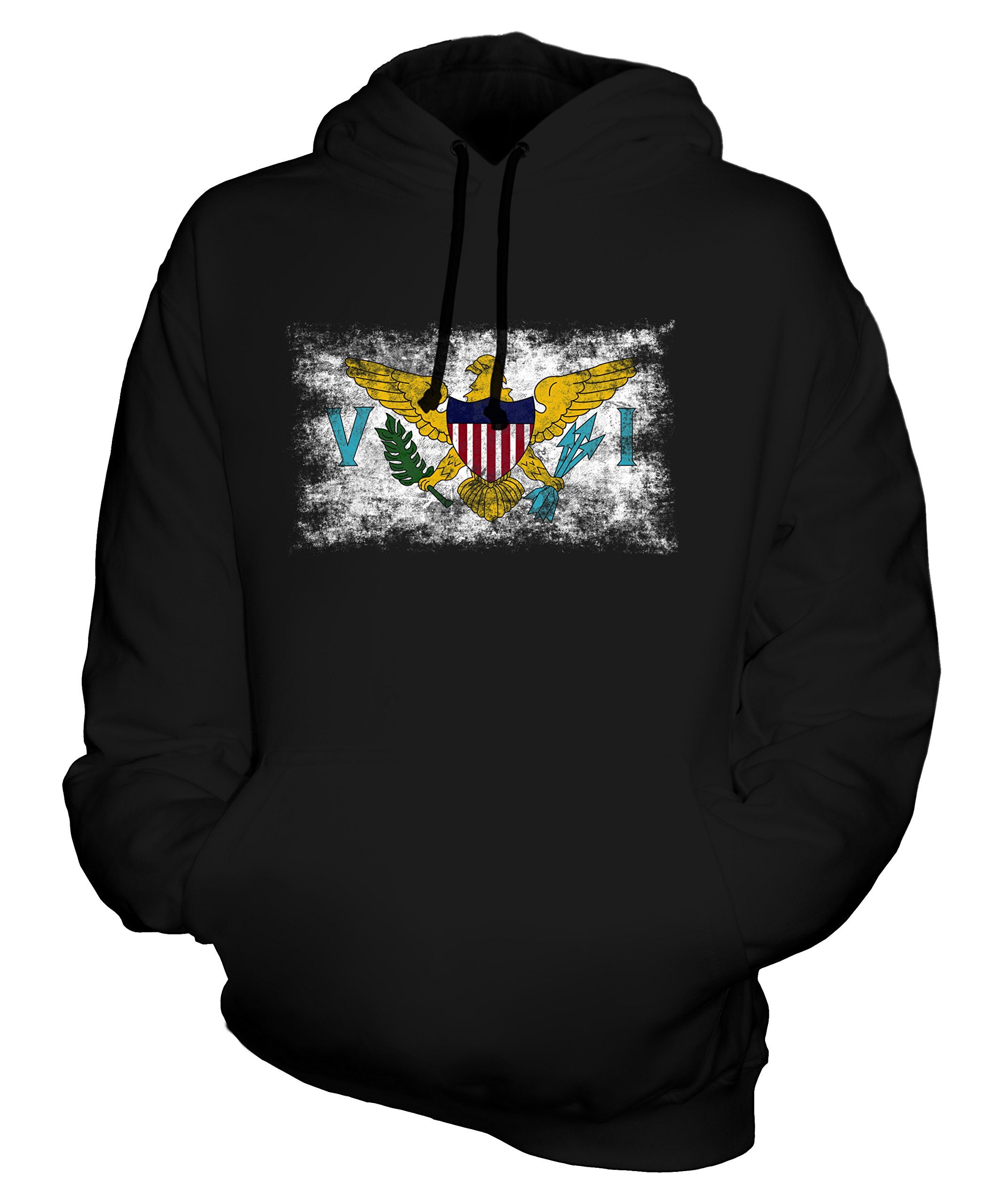 Unisex US Virgin Islands Distressed Flag Hoodie for Men & Women - Perfect for Casual Wear, Travel & Patriotic Events