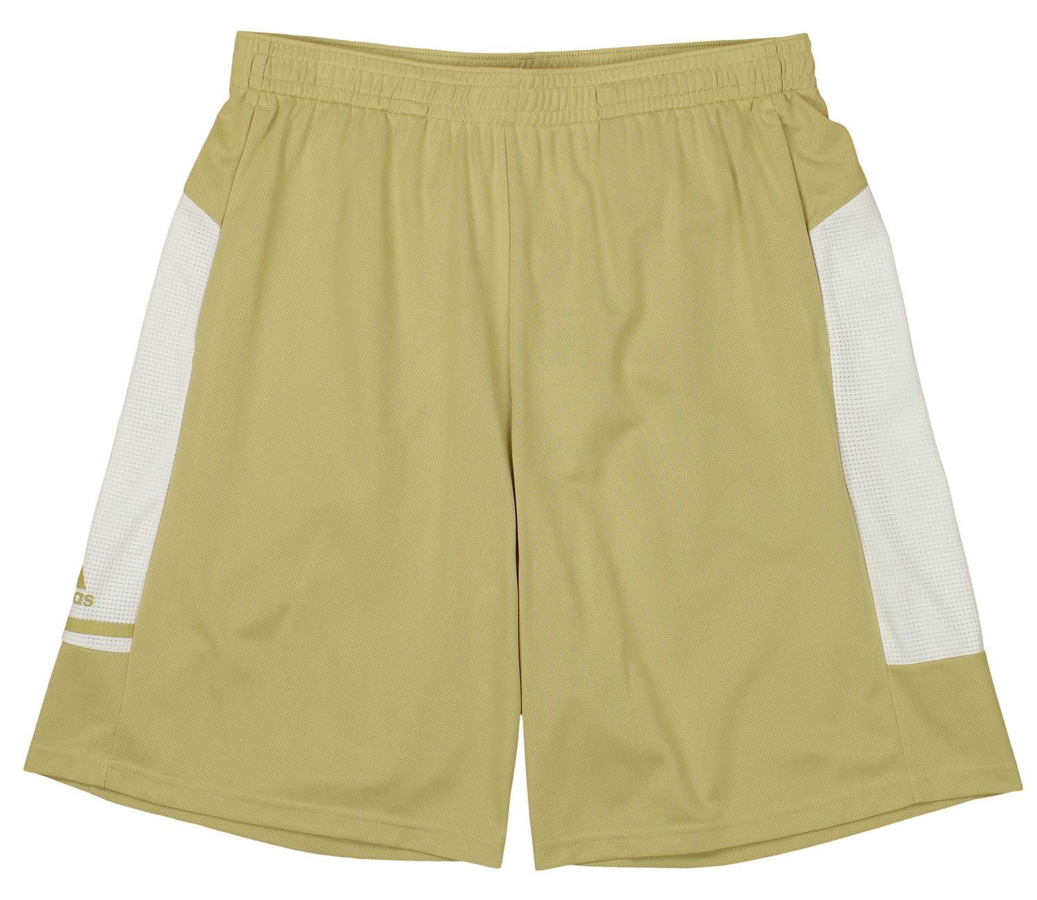 Adidas Game Built Player Climalite Shorts with Pockets for Men - Breathable Athletic Shorts, Sand-White, Small - Perfect for Basketball, Running & Gym Workouts