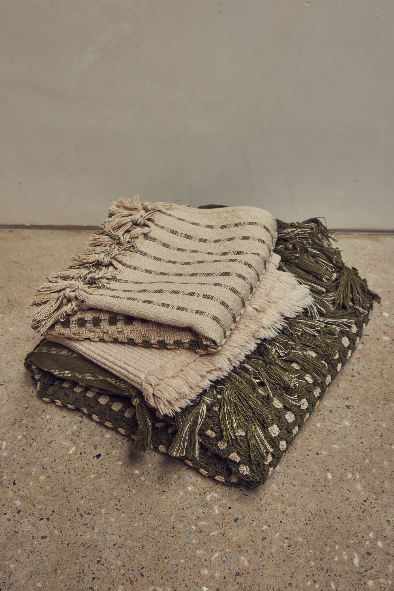Organic Chickpea Bath Sheet Set - Ultra Soft & Absorbent Stone & Olive Colors - Perfect for Spa, Bathroom & Luxury Home Decor