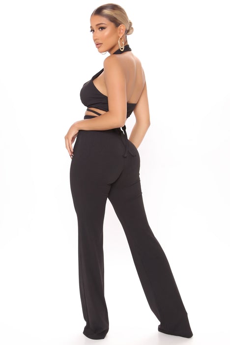 All or Nothing Women's Black Pant Set - Stylish & Comfortable Outfit for Work, Gym & Casual Wear