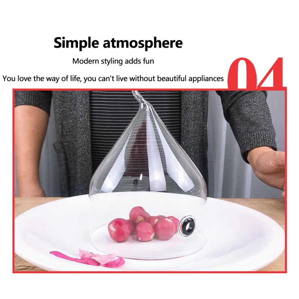 Smoking Cloche Dome Cover for Plates, Bowls & Glasses - Plastic Smoke Infuser Accessory Lid (12.526cm) - Perfect for Cocktail Infusion, Food Presentation & Culinary Smoking Techniques