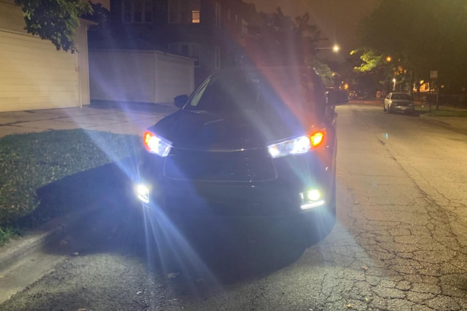 iJDMTOY Xenon White LED DRL Fog Light Kit for 2014-2016 Toyota Highlander - OEM Style Direct Replacement Daytime Running Lights with Fog Light Bezels | Perfect for Night Driving & Off-Road Adventures