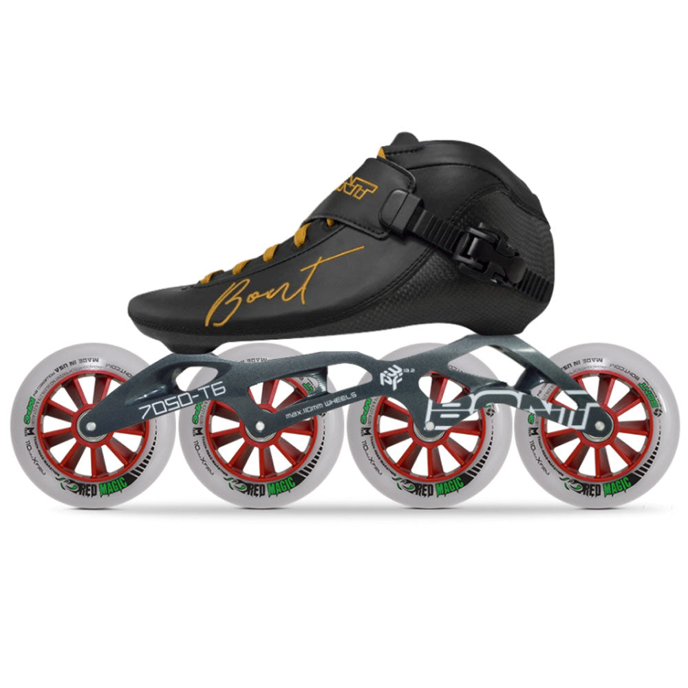 Bont BNT 3PF Speed Skates - 4x110mm Frame Setup for Professional Inline Speed Skating | Perfect for Racing & Training on Outdoor Tracks