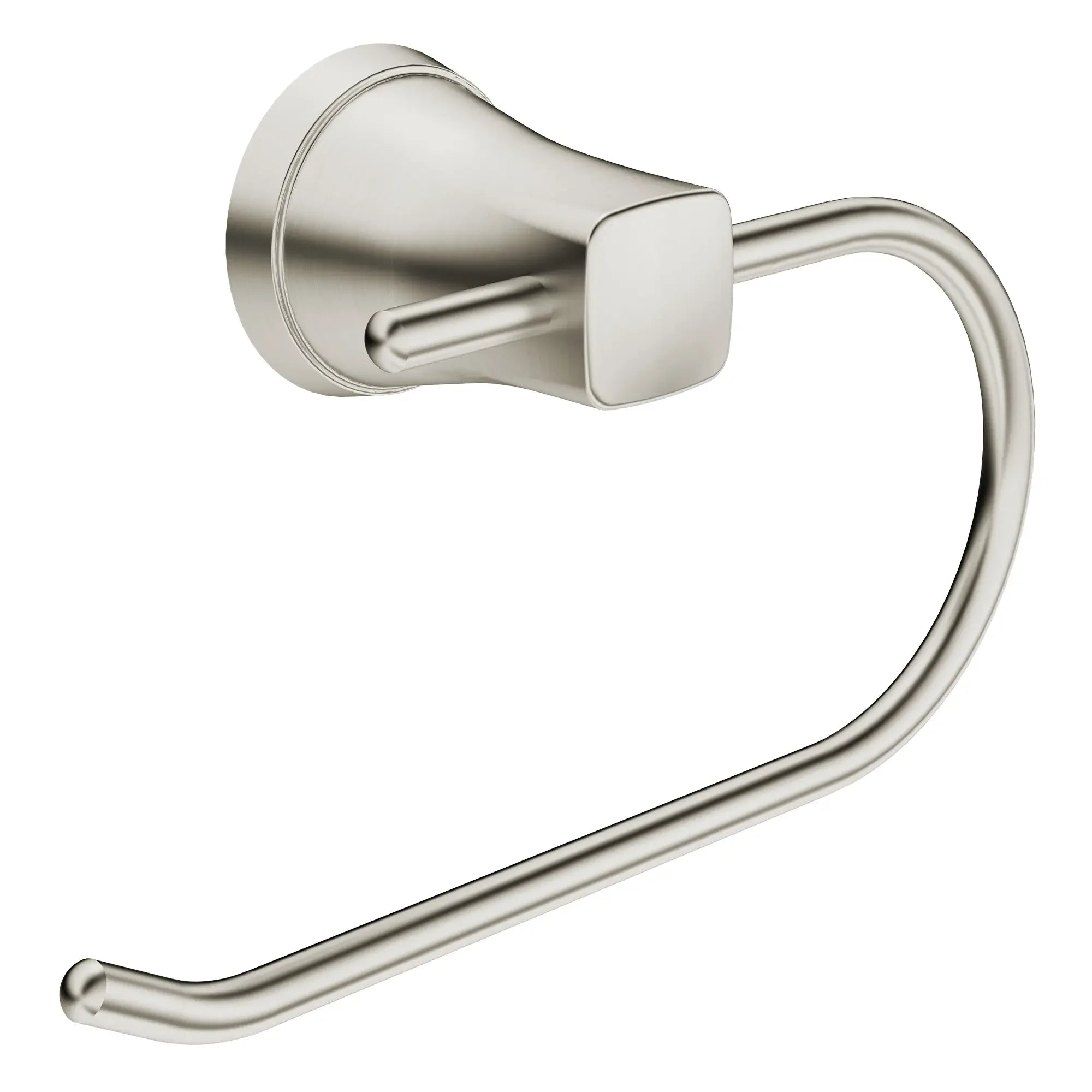 Glenmere Wall Mounted Toilet Paper Holder - Brushed Nickel Bathroom Tissue Roll Dispenser for Home & Commercial Use - Perfect for Bathrooms, Restrooms, and Powder Rooms