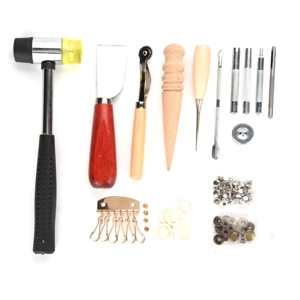 42Pcs Leather Craft Tools Set - Professional DIY Stitching & Sewing Kit for Leatherworking