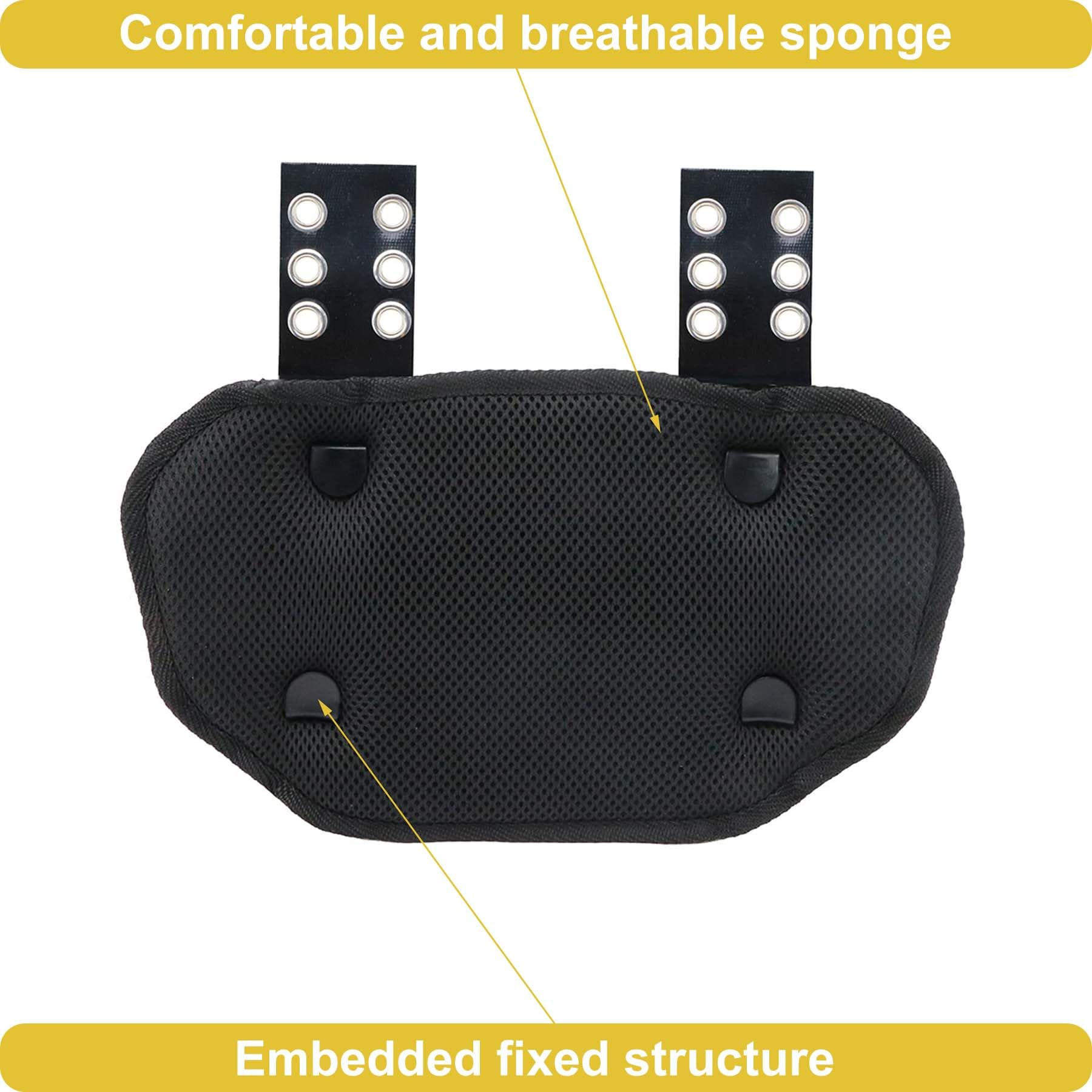 Football Back Plate - High Impact Rear Protector for Youth & Adult Shoulder Pads | Lower Back Protection for Football Players | Perfect for Training, Games & Contact Sports