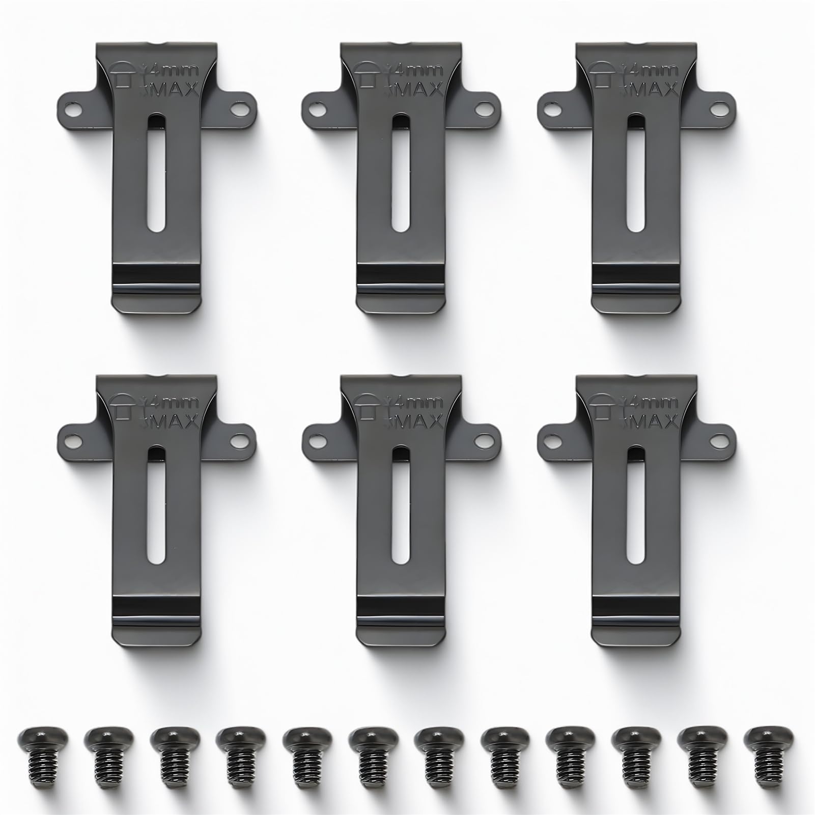 6Pcs Replacement Radio Belt Clips for Kenwood TK-208 TK-308 BF-888S - Secure Walkie Talkie Holder for Construction, Security & Outdoor Activities