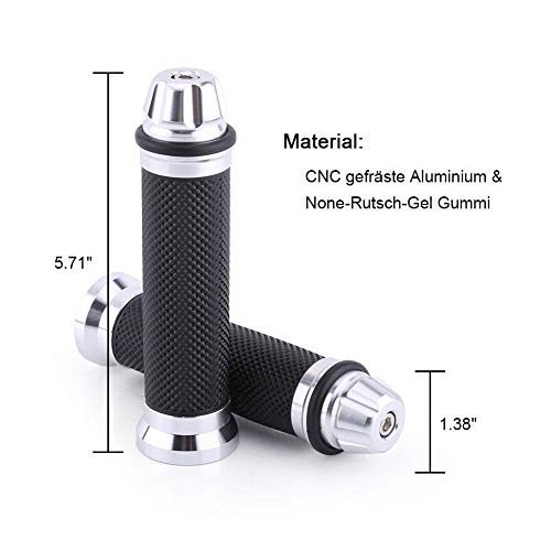 Keenso CNC Aluminum Motorcycle Handlebar Grips - 7/8