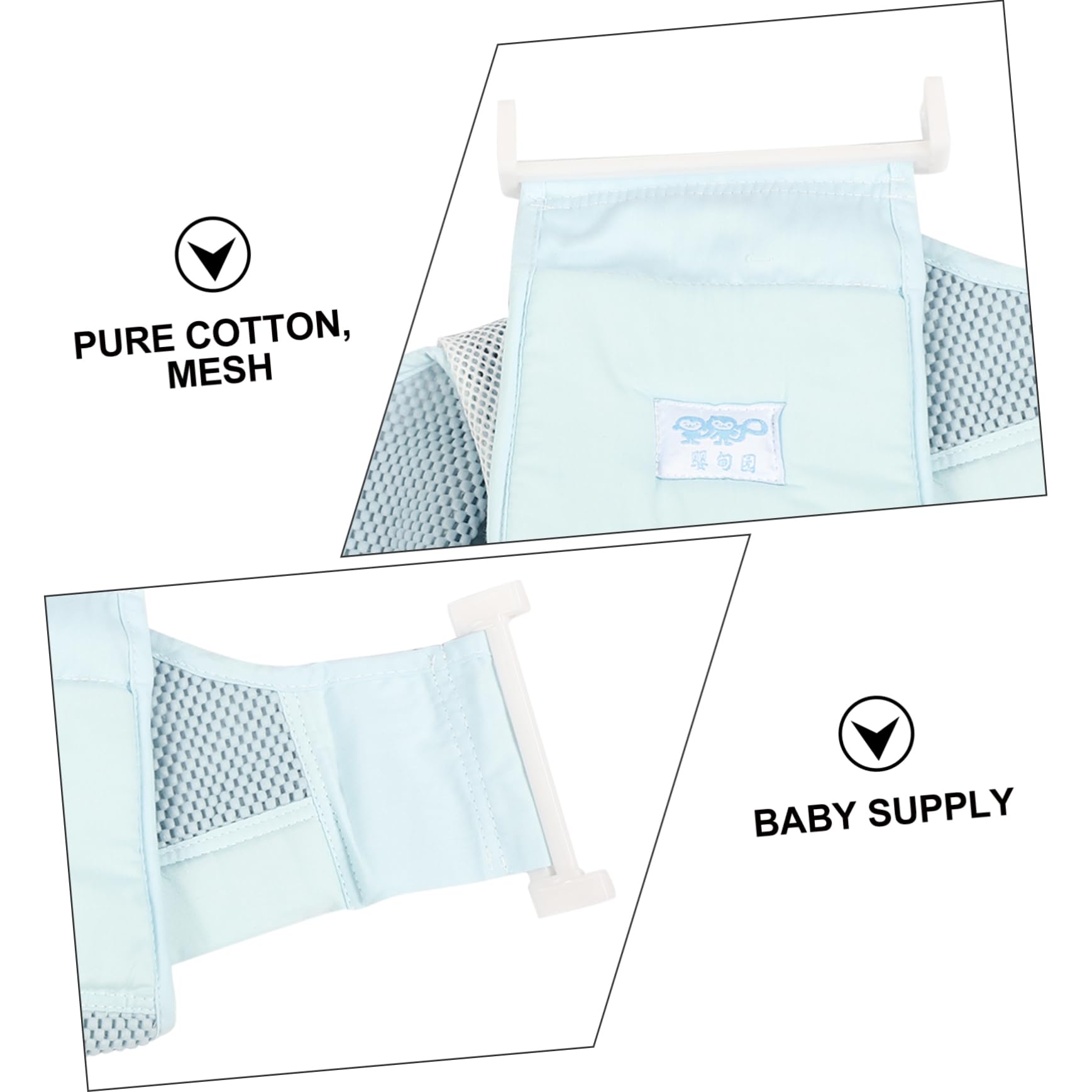 BIUDECO Baby Bath Seat - Safe & Comfortable Infant Bathtub Net for Newborns | Non-Slip Shower Bathing Aid (Blue) | Perfect for Bath Time Safety & Relaxation