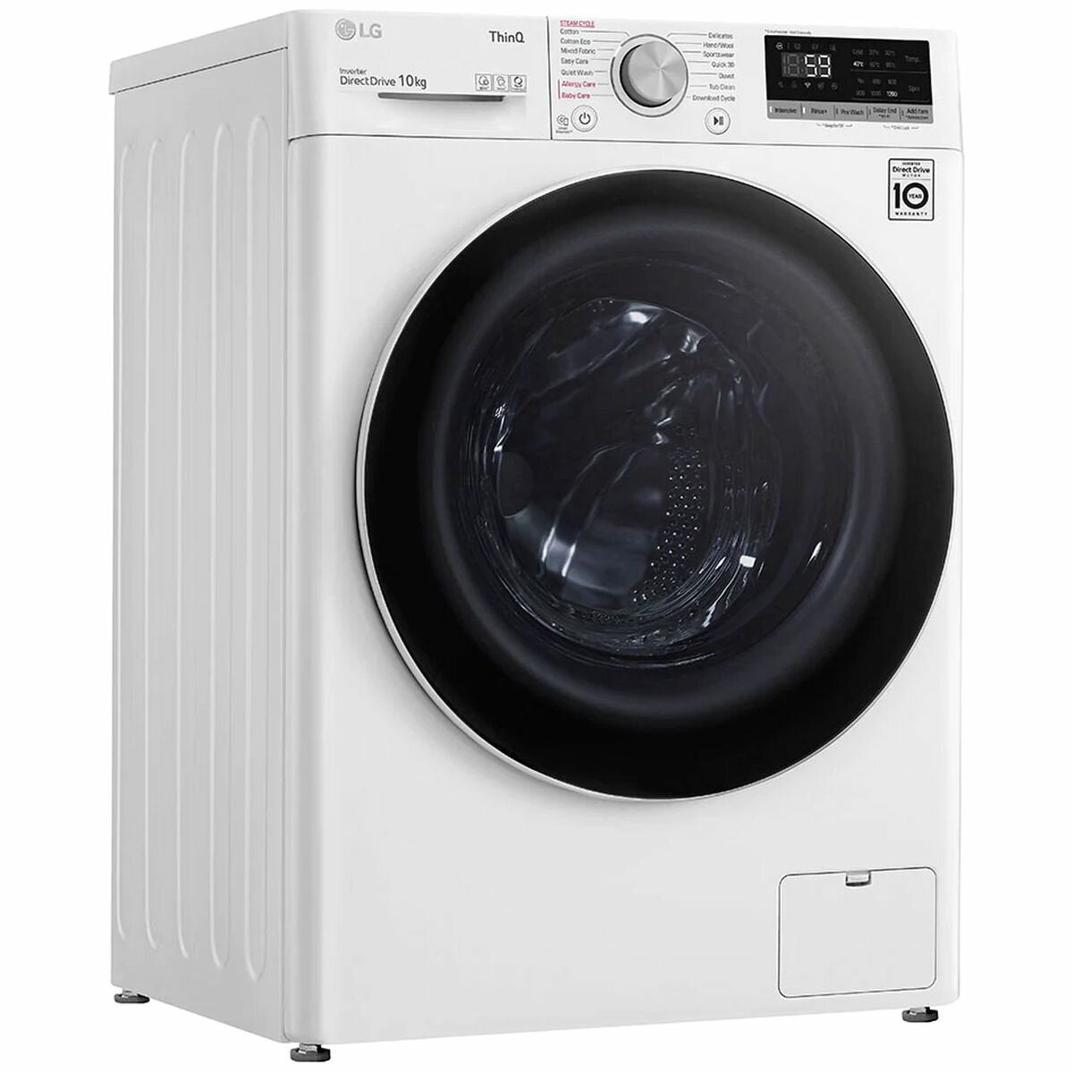 LG 10kg Front Load Washing Machine with Steam Function - WV5 1410W - Energy Efficient Large Capacity Washer for Home & Laundry Room | Perfect for Families, Apartments & Small Spaces