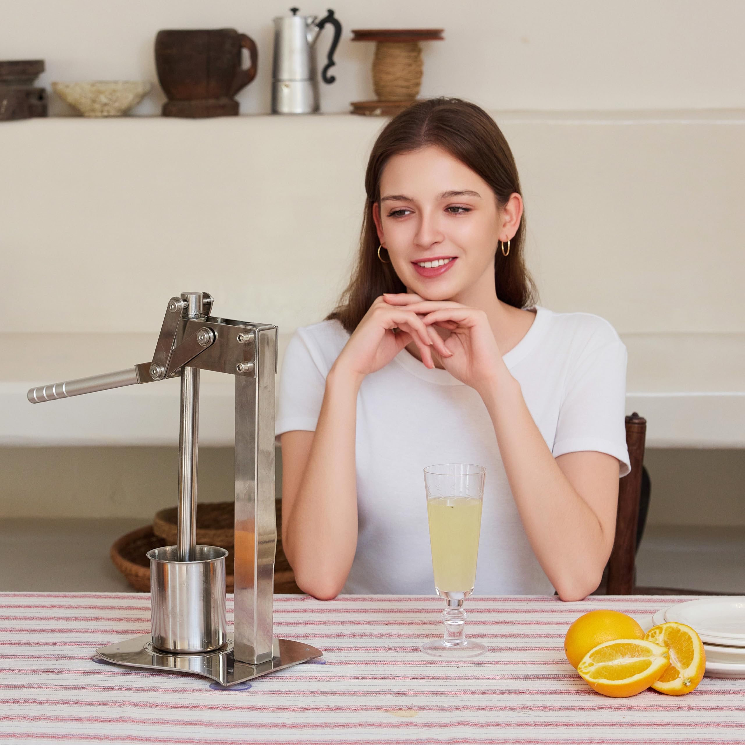 Heavy Duty Manual Citrus Juicer - Lemon, Orange, Lime Squeezer & Nut Grinder for Fresh Juice & Smoothies | Perfect for Home Bars, Restaurants & Healthy Lifestyles (WN014)
