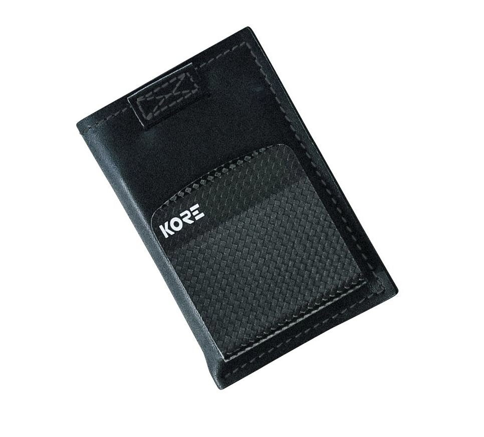 Slim Leather Wallet with Carbon Fiber Money Clip - RFID Blocking, Minimalist Design for Men - Perfect for Everyday Carry, Travel & Business