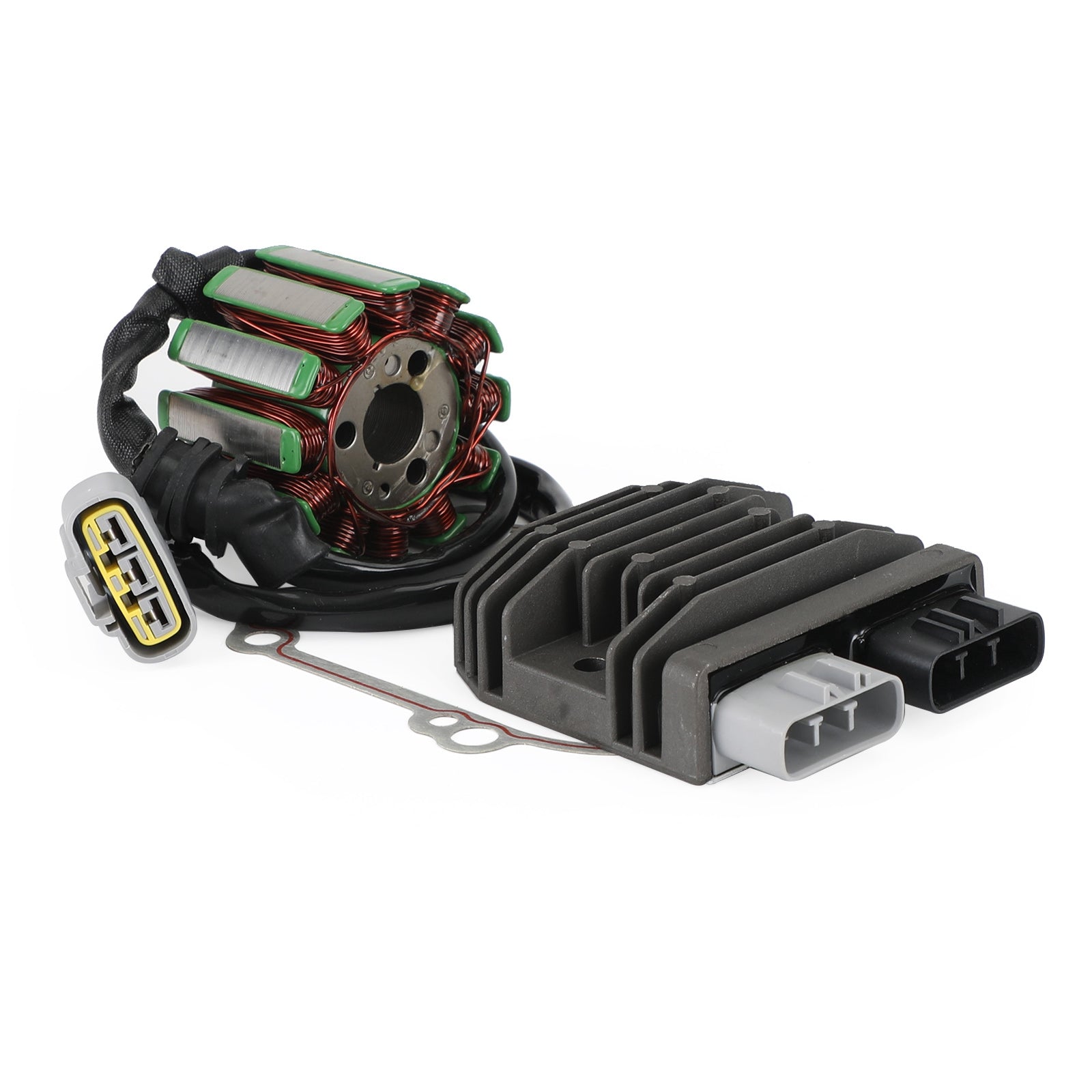 Yamaha R1 R1S 04-08 & FZ8N FZ8S FZ1 N/S Magneto Stator + Regulator + Gasket Kit - High Performance Replacement for Motorcycle Electrical System - Perfect for Racing, Commuting & Off-Road Riding
