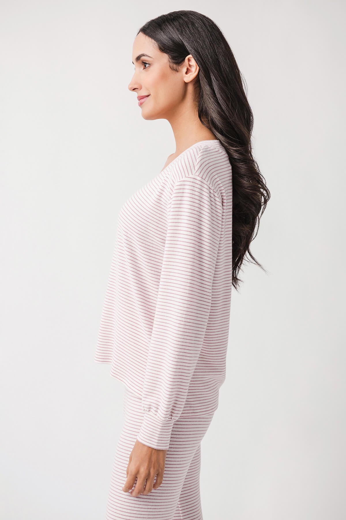 Z Supply Women's Stay Cozy Striped Long Sleeve Top - Soft Casual Shirt for Fall & Winter Layering | Perfect for Coffee Dates, Weekend Outfits and Cozy Home Wear