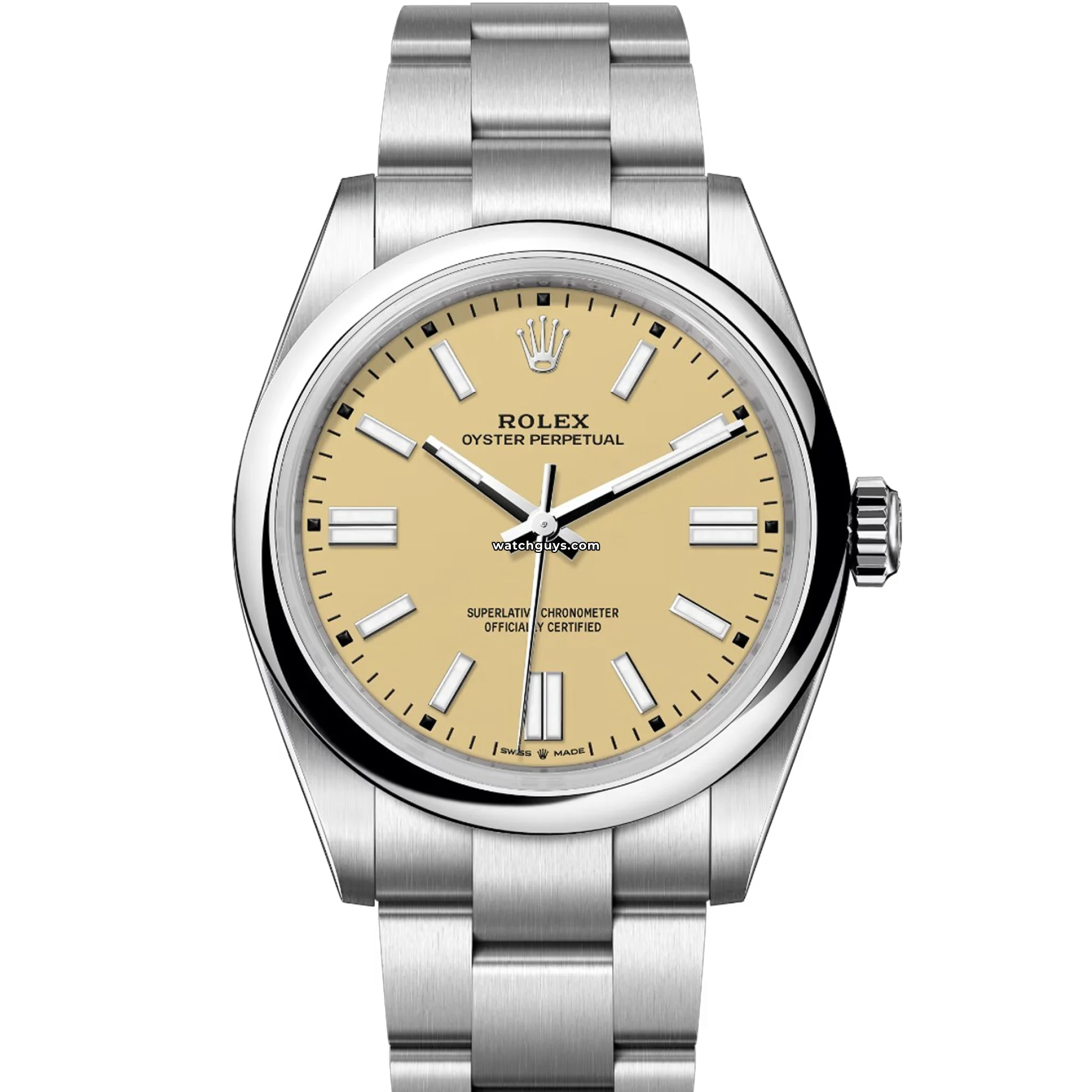 Rolex Oyster Perpetual 134300 Men's Watch - 36mm Stainless Steel Case, Beige Dial, Automatic Movement - Luxury Timepiece for Business, Formal & Everyday Wear
