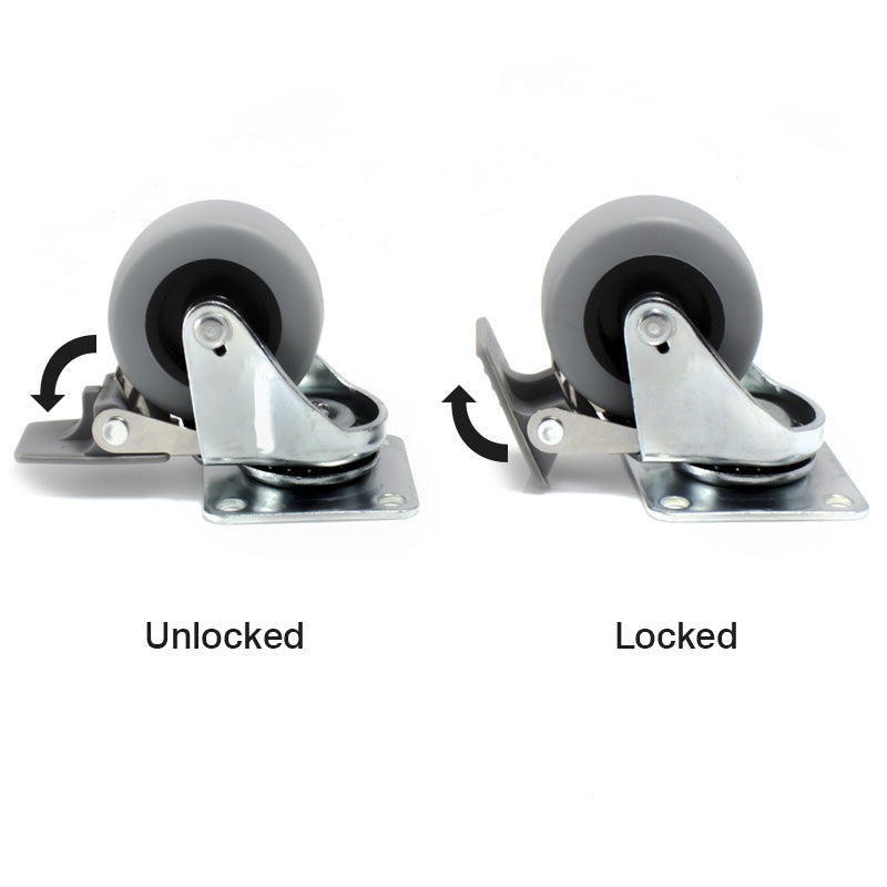 4-Pack Heavy Duty Castor Wheels for Smartbox SB CT14BD - Universal Replacement for Furniture, Carts & Moving Equipment