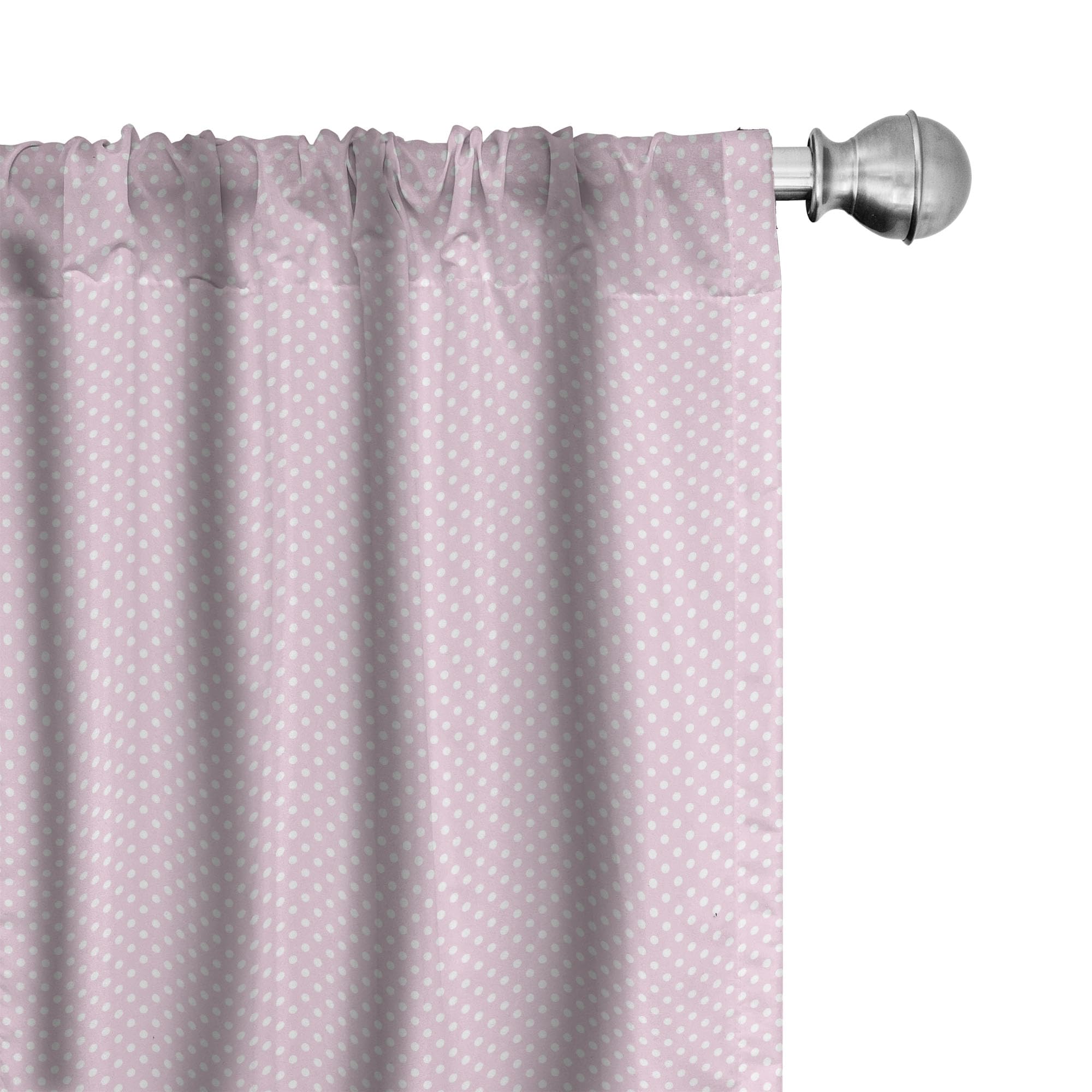 Ambesonne Polka Dot Curtains - Vintage Retro Circles Geometric Design, 2 Panel Set 28
