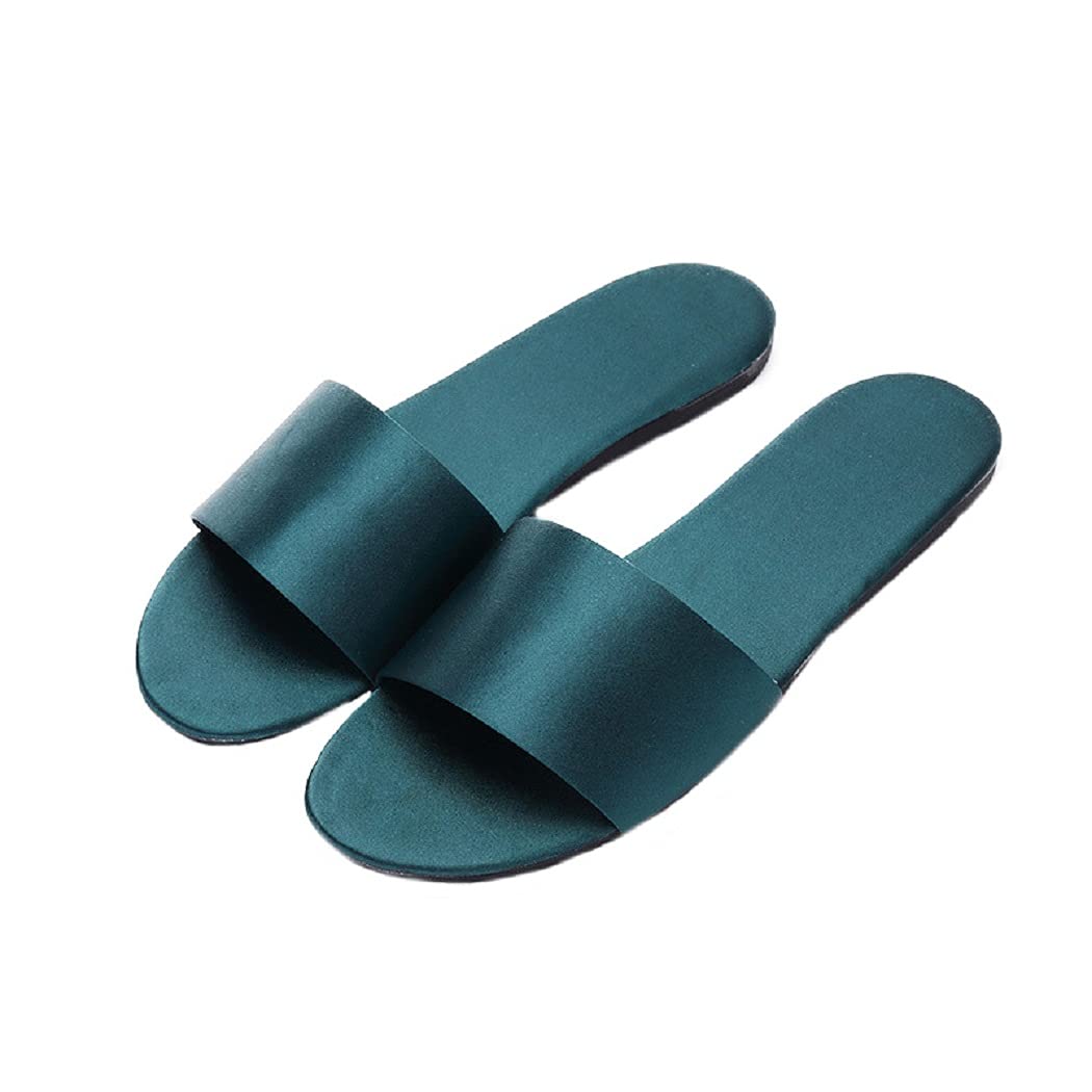 HANDKEI Women's Summer Satin Slippers - Breathable Indoor Flat Sandals for Home, Spa & Relaxation | Comfortable House Shoes for Women