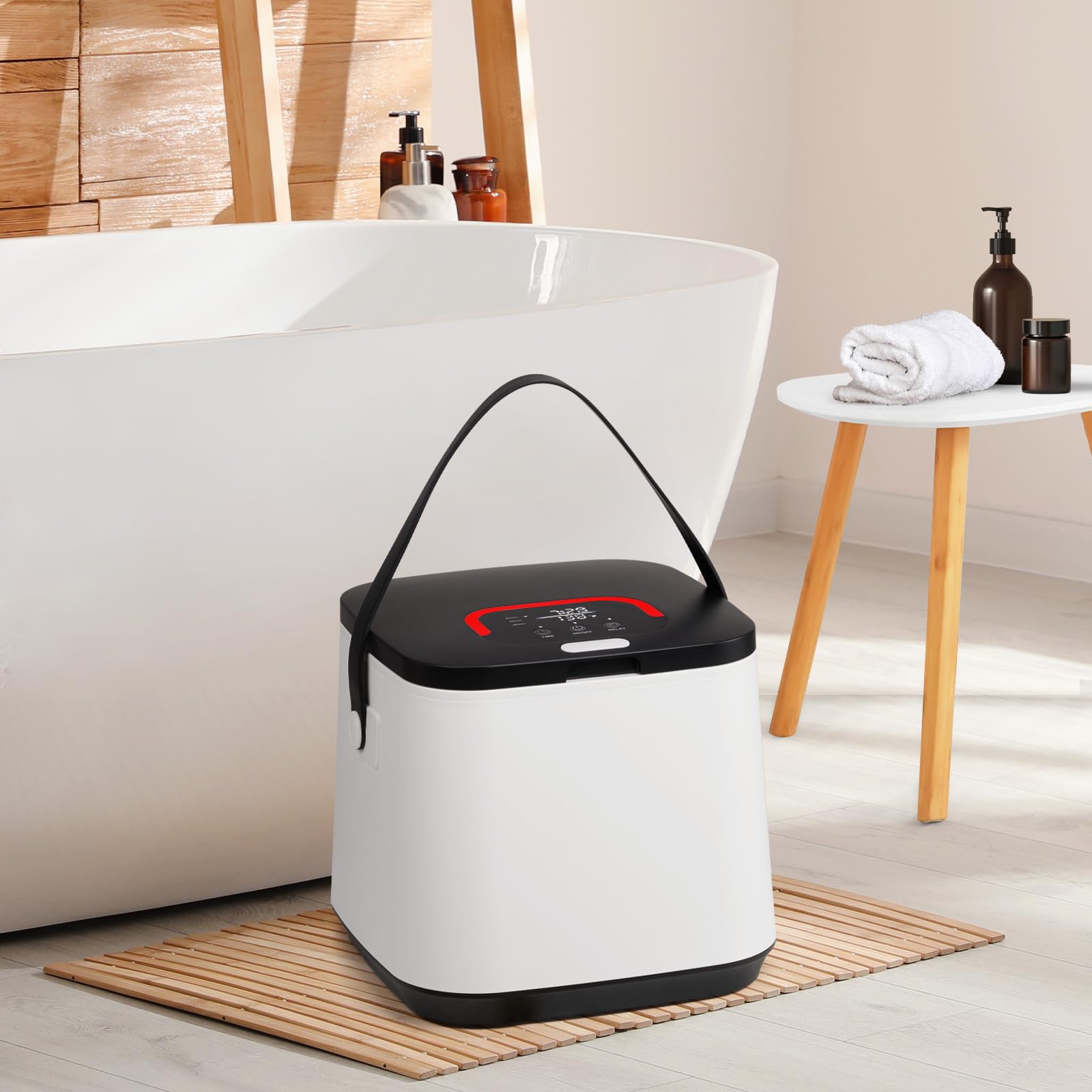 Winado Portable Towel Warmer Bucket - Adjustable Timer, 24H Delay, Fragrance Holder - Fits 40