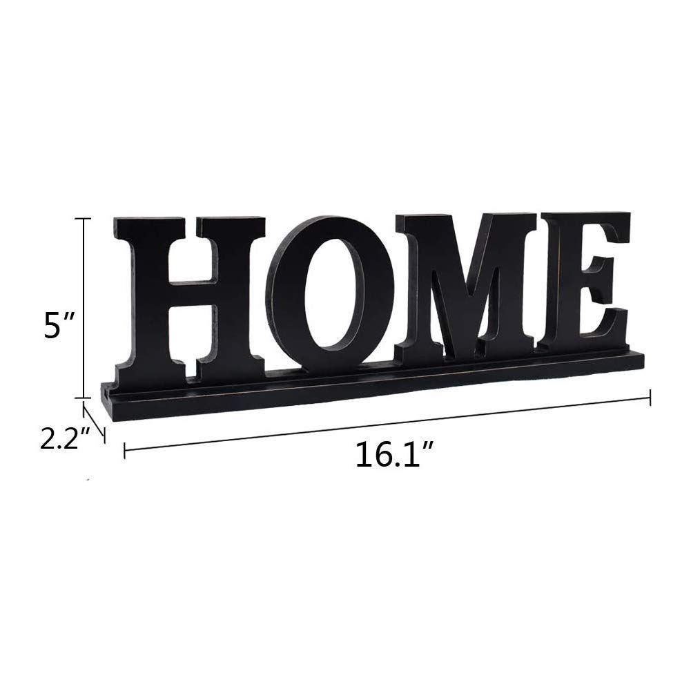 E-view Wooden Family Sign - Personalized Home Decor with Decorative Letters, Tabletop Word Plaque for Living Room, Bedroom & Entryway Decorations