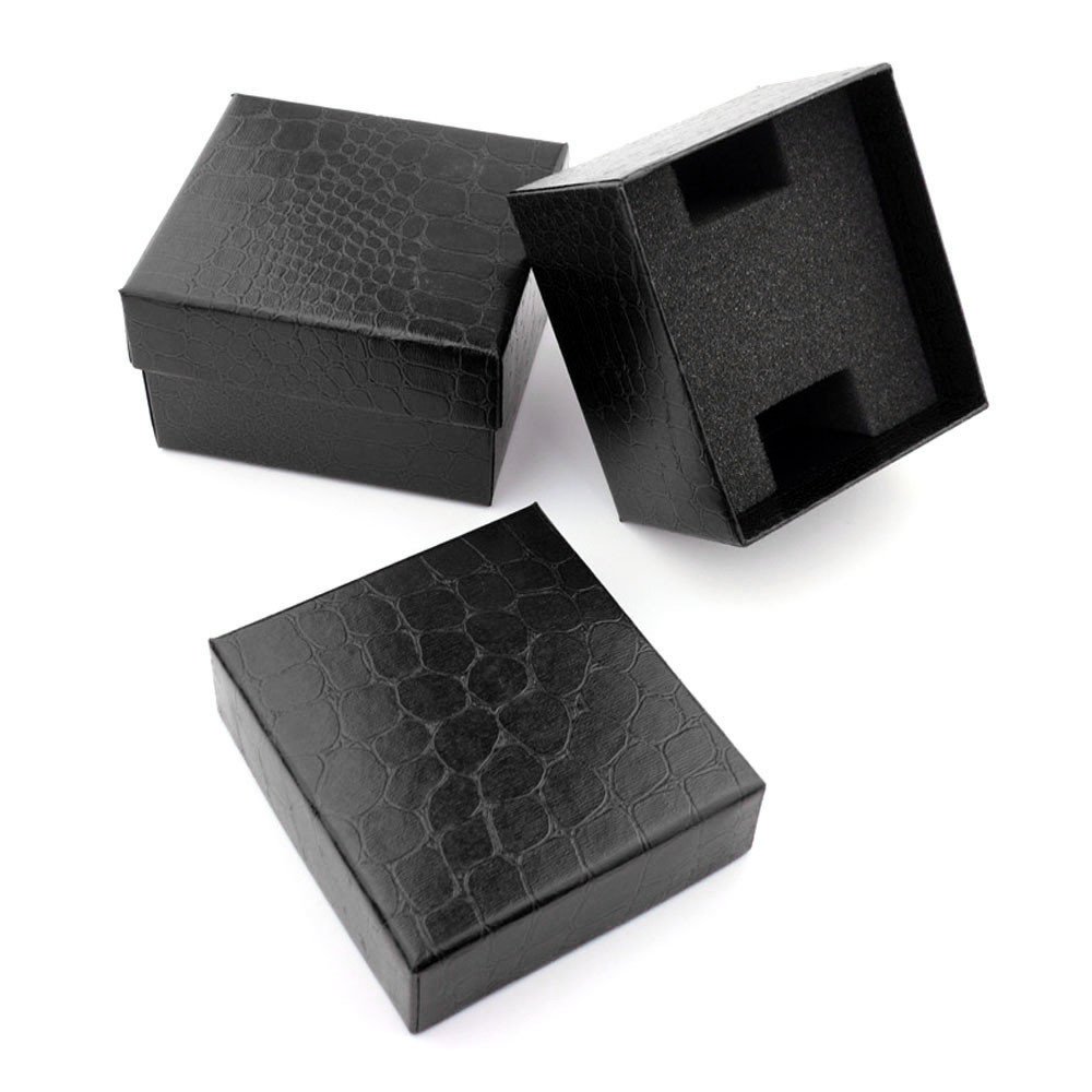 Elegant White Jewelry Box with Drawers - Durable Gift Case for Bracelets, Watches, Bangles & Jewelry Storage - Perfect for Travel, Home & Wedding Accessories (Black, One Size)