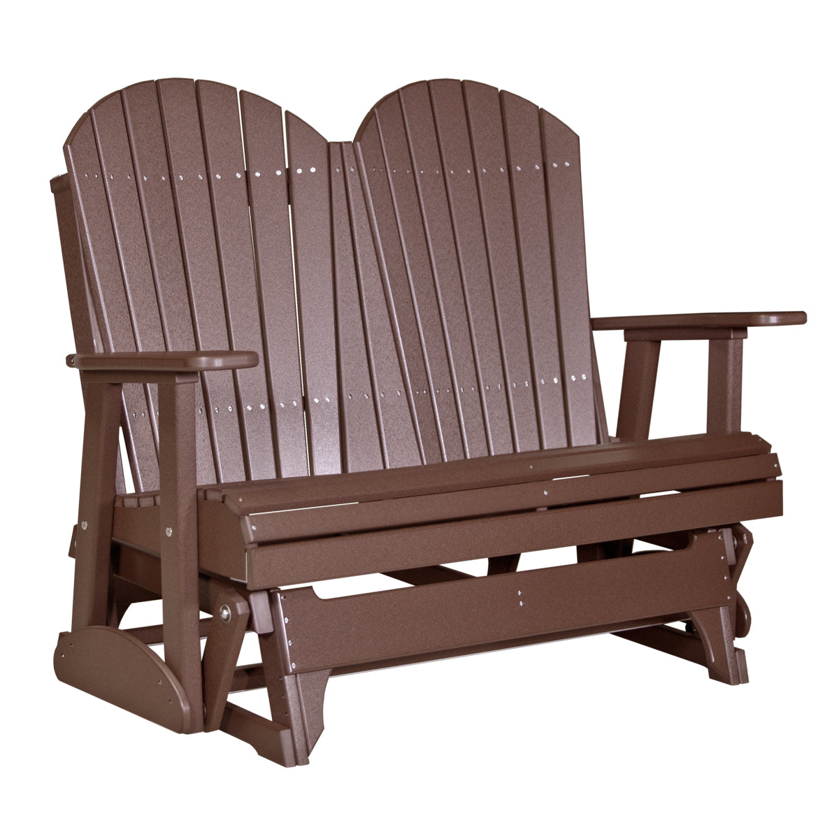 LuxCraft 4-Foot Adirondack Glider Chair - Outdoor Patio Swing for Garden, Porch & Backyard Relaxation