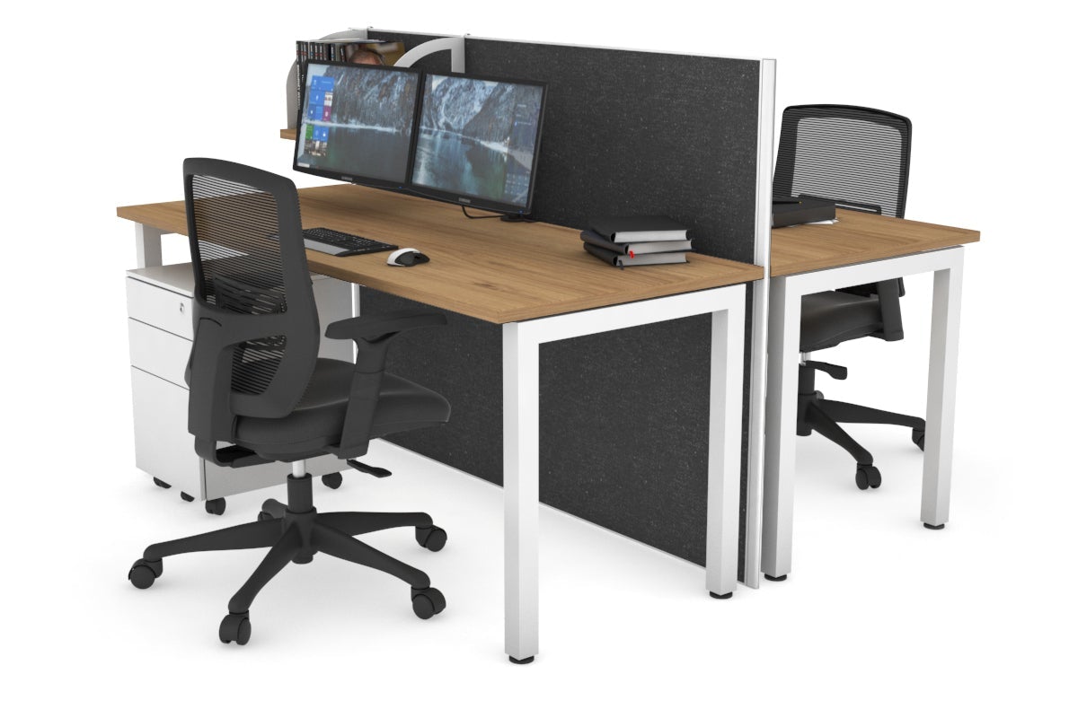 Horizon Quadro 2-Person Office Workstation Bench with Square Legs - 47.2