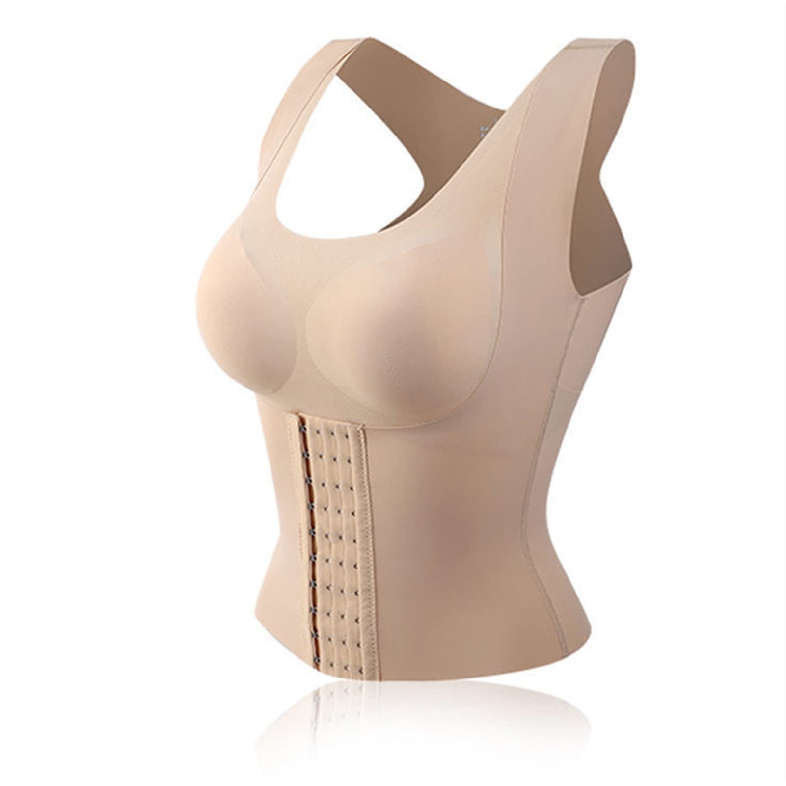 3 in 1 Waist Buttoned Bra Shapewear for Women - Underbust Corset Body Shaper & Waist Trainer Vest | Slimming Tummy Control for Everyday Wear, Workout & Special Occasions